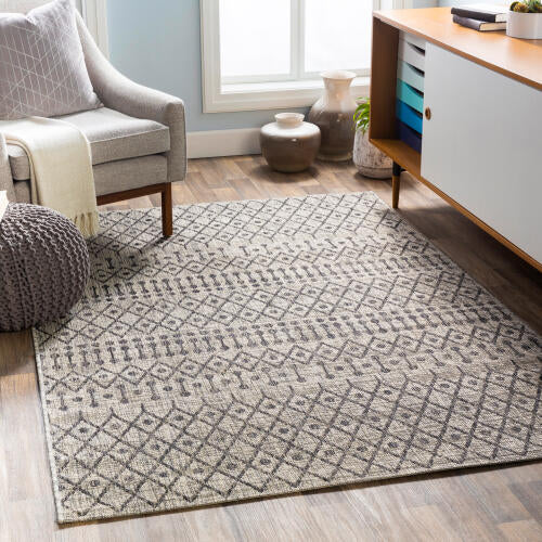 Livabliss Eagean Machine Woven Rug — Taupe / Charcoal | EAG-2334
