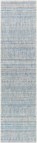Livabliss Eagean Machinaal Geweven Vloerkleed — Blauw / Taupe | EAG-2306