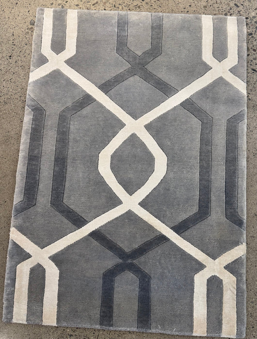 60x90 cm handgeknoopt Nepalees vloerkleed van 100% wol