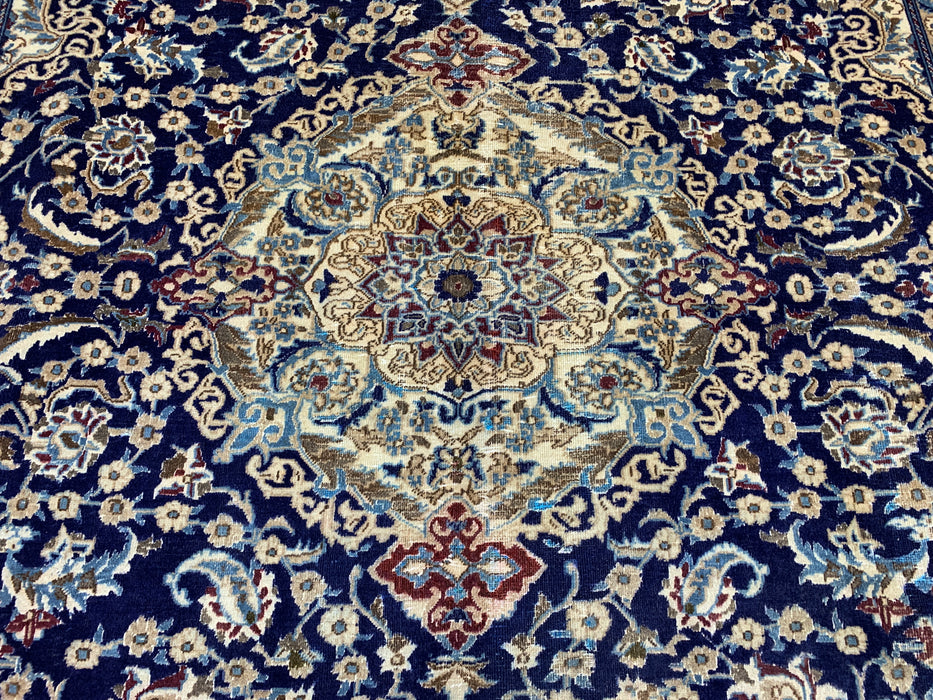 8'x10' Hand-Knotted Chobi Navy/Ivory Area Rug – KB Rugs
