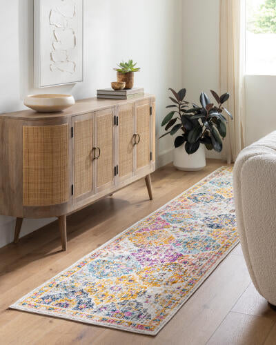 Livabliss Harput Machine Woven Rug — Multicolor Diamond Medallion | HAP-1018