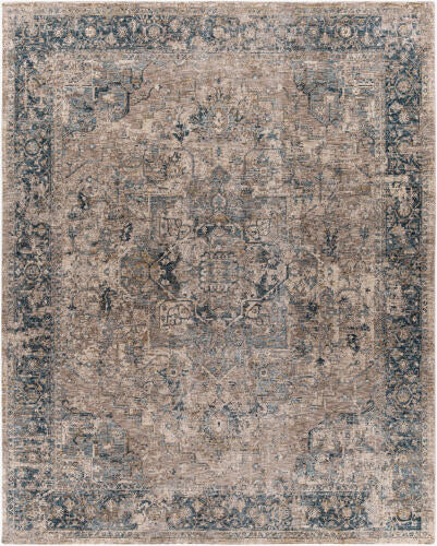 Livabliss Mirabel machinaal geweven vloerkleed — Taupe / Denim | MBE-2312 - performance