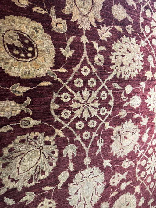 8'x10' Hand-Knotted Chobi Beige/Burgundy Area Rug – KB Rugs