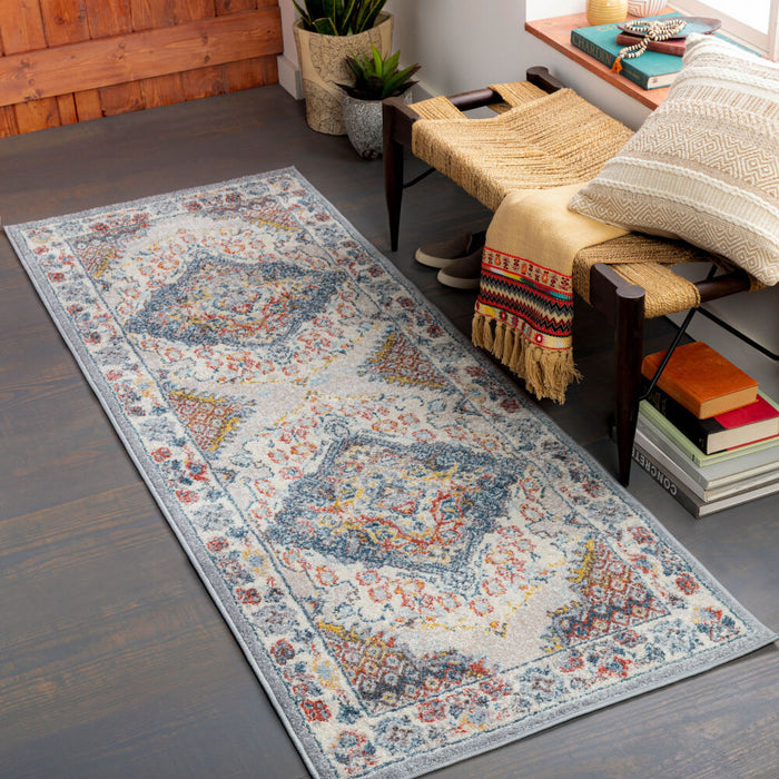 Ankara Machine Woven Rug — Gray / Ice Blue | AKR-2300