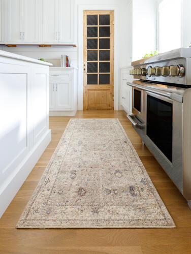 Davina Machine Woven Rug — Gray / Beige | BOCC-2302
