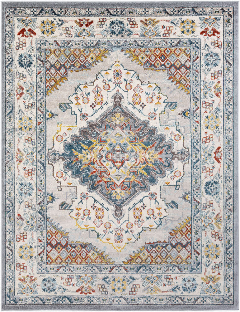 Ankara Machine Woven Rug — Gray / Ice Blue | AKR-2300 - performance