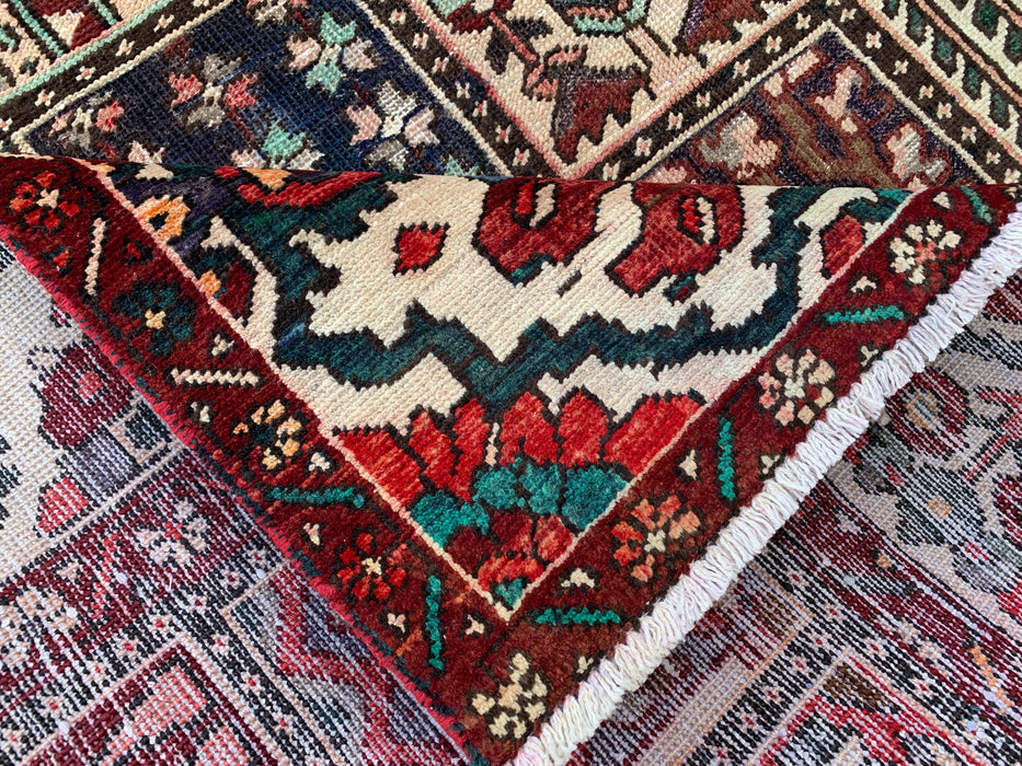 Handgemaakt Perzisch wollen vloerkleed 7x10 - Veelkleurig geometrisch patchwork kleed in Perzische stijl - Exacte afmeting 9'5" x 6'7" - KBHM-1006