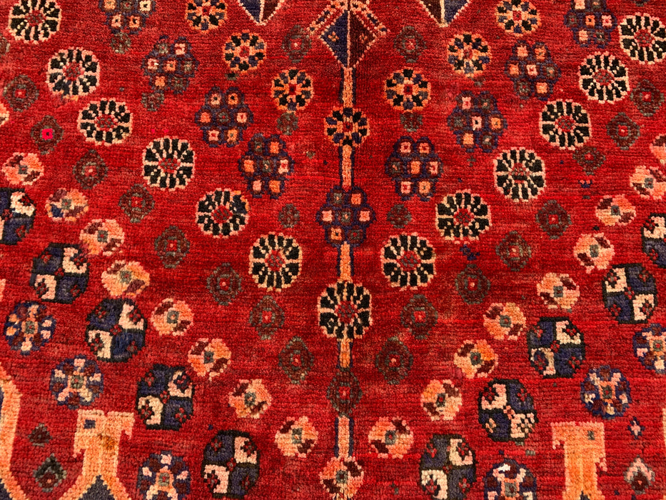 211 x 114 cm Handgeknoopt Perzisch wollen tapijt - Rood tribaal medaillonmotief - KBHM-1008