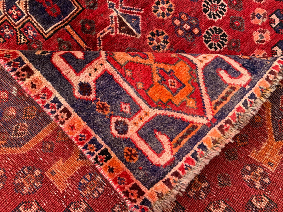 211 x 114 cm Handgeknoopt Perzisch wollen tapijt - Rood tribaal medaillonmotief - KBHM-1008