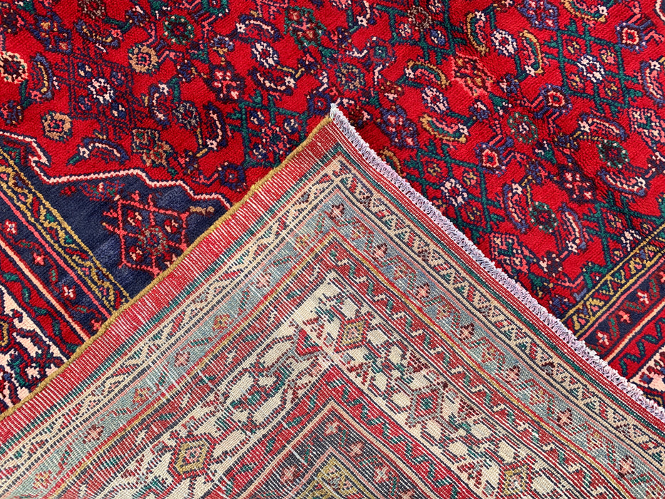 9'11 x 6'11 handgeknoopt Perzisch wollen tapijt - Rood medaillonontwerp - KBHM-1016