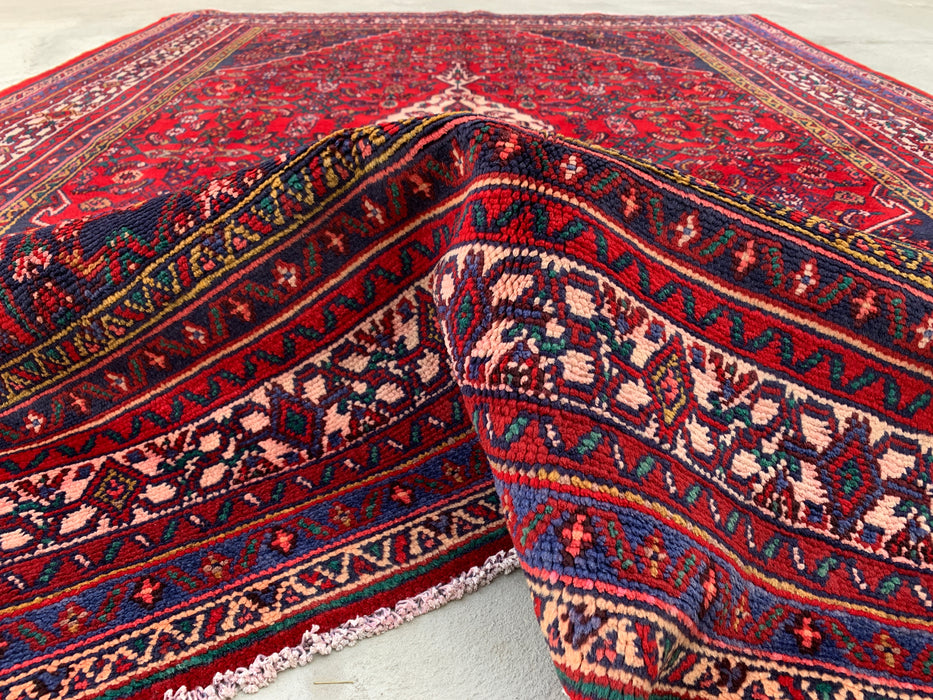9'11 x 6'11 handgeknoopt Perzisch wollen tapijt - Rood medaillonontwerp - KBHM-1016