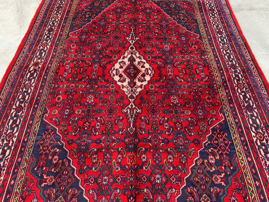 9'11 x 6'11 handgeknoopt Perzisch wollen tapijt - Rood medaillonontwerp - KBHM-1016