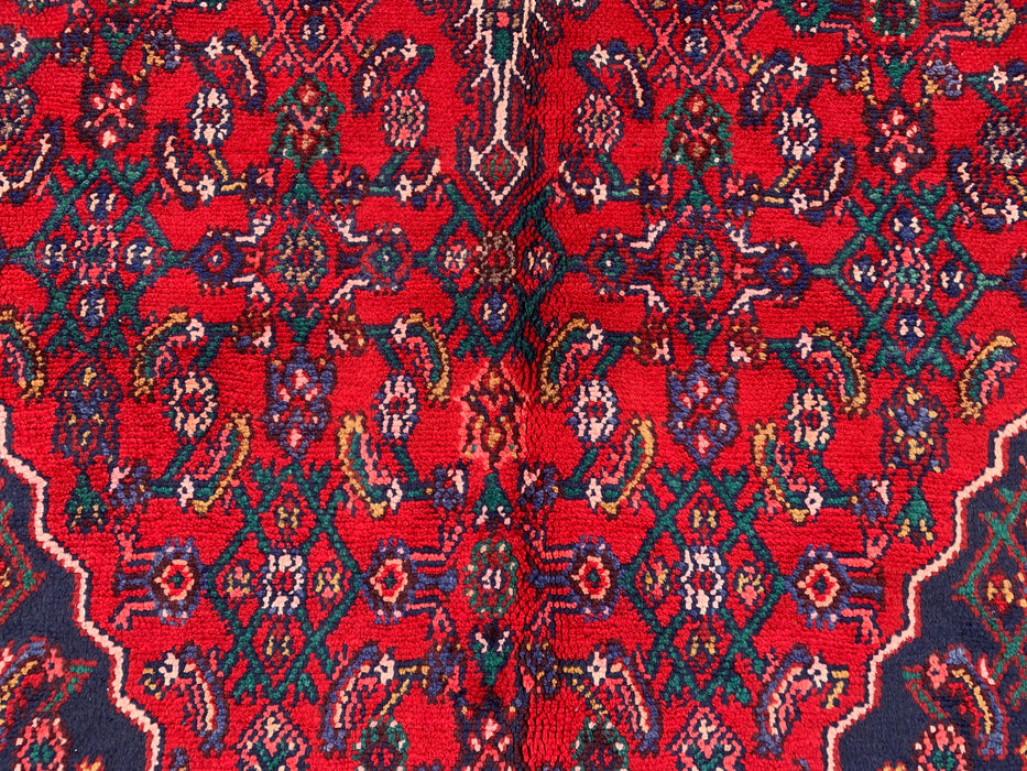 9'11 x 6'11 handgeknoopt Perzisch wollen tapijt - Rood medaillonontwerp - KBHM-1016