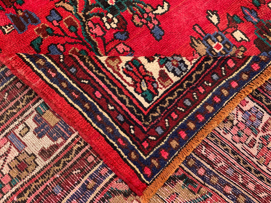 Handgemaakt Perzisch wollen vloerkleed 213x305 cm - Rood, blauw & ivoorkleurig traditioneel Perzisch tapijt met medaillon - Exacte afmetingen 310 cm x 221 cm - KBHM-1028