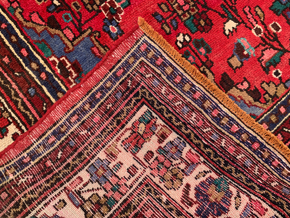Handgemaakt Perzisch wollen vloerkleed 213x305 cm - Rood, blauw & ivoorkleurig traditioneel Perzisch tapijt met medaillon - Exacte afmetingen 310 cm x 221 cm - KBHM-1028