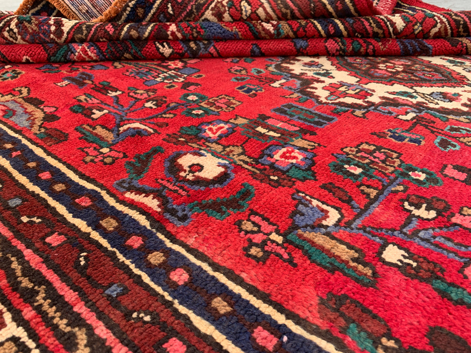 Handgemaakt Perzisch wollen vloerkleed 213x305 cm - Rood, blauw & ivoorkleurig traditioneel Perzisch tapijt met medaillon - Exacte afmetingen 310 cm x 221 cm - KBHM-1028