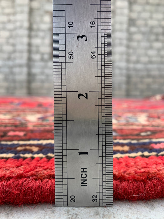 Handgemaakt Perzisch wollen vloerkleed 213x305 cm - Rood, blauw & ivoorkleurig traditioneel Perzisch tapijt met medaillon - Exacte afmetingen 310 cm x 221 cm - KBHM-1028