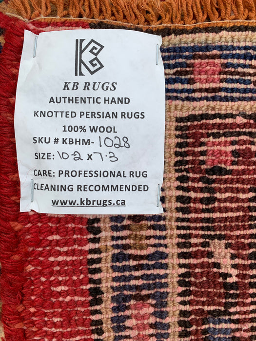 Handgemaakt Perzisch wollen vloerkleed 213x305 cm - Rood, blauw & ivoorkleurig traditioneel Perzisch tapijt met medaillon - Exacte afmetingen 310 cm x 221 cm - KBHM-1028
