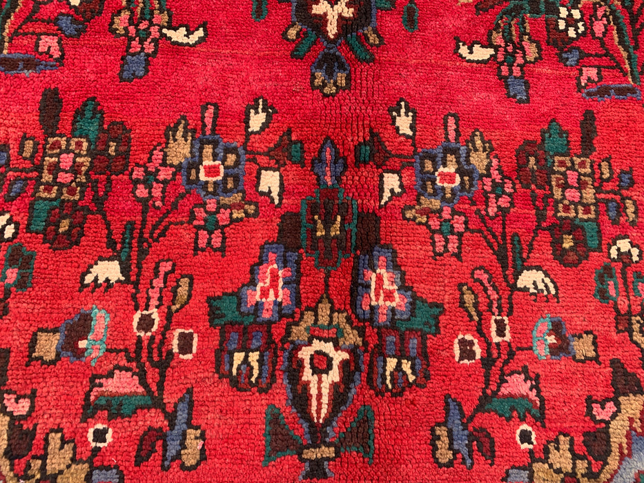 Handgemaakt Perzisch wollen vloerkleed 213x305 cm - Rood, blauw & ivoorkleurig traditioneel Perzisch tapijt met medaillon - Exacte afmetingen 310 cm x 221 cm - KBHM-1028