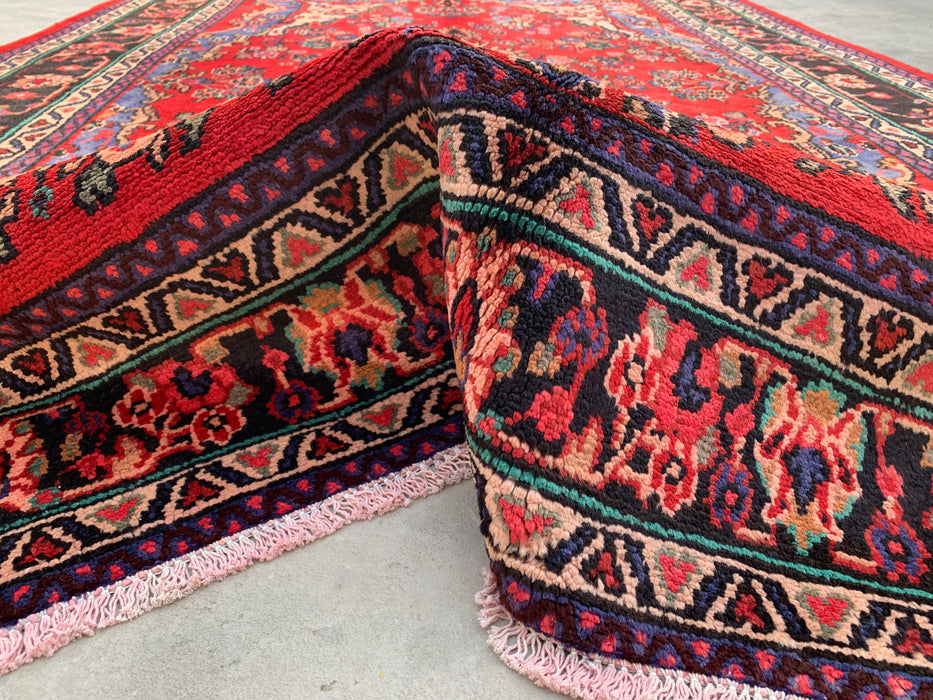 Handgemaakt Perzisch wollen karpet 213x305 - Rood, blauw & ivoor traditioneel Perzisch tapijt met medaillon - Exacte afmeting 315 cm x 216 cm - KBHM-1032