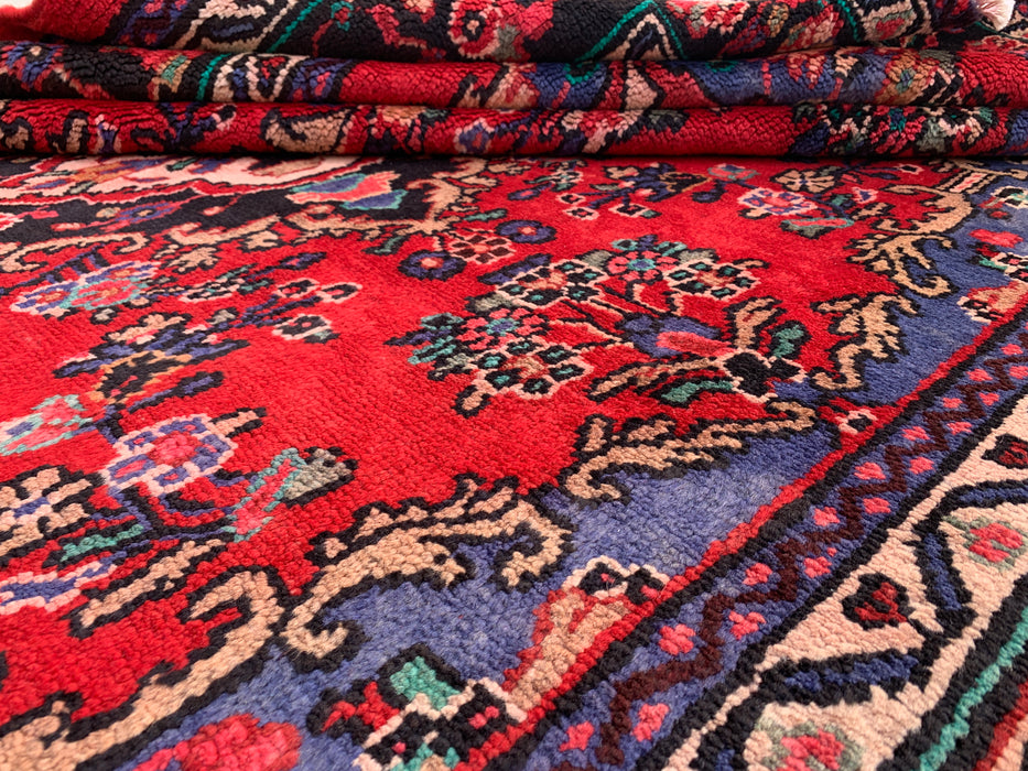 Handgemaakt Perzisch wollen karpet 213x305 - Rood, blauw & ivoor traditioneel Perzisch tapijt met medaillon - Exacte afmeting 315 cm x 216 cm - KBHM-1032