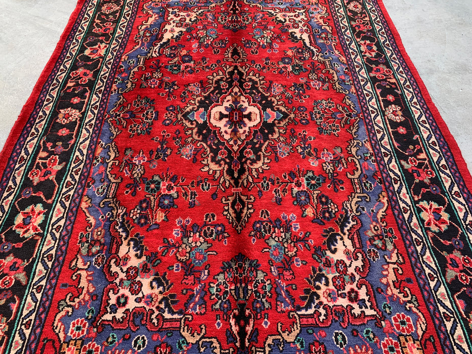 Handgemaakt Perzisch wollen karpet 213x305 - Rood, blauw & ivoor traditioneel Perzisch tapijt met medaillon - Exacte afmeting 315 cm x 216 cm - KBHM-1032