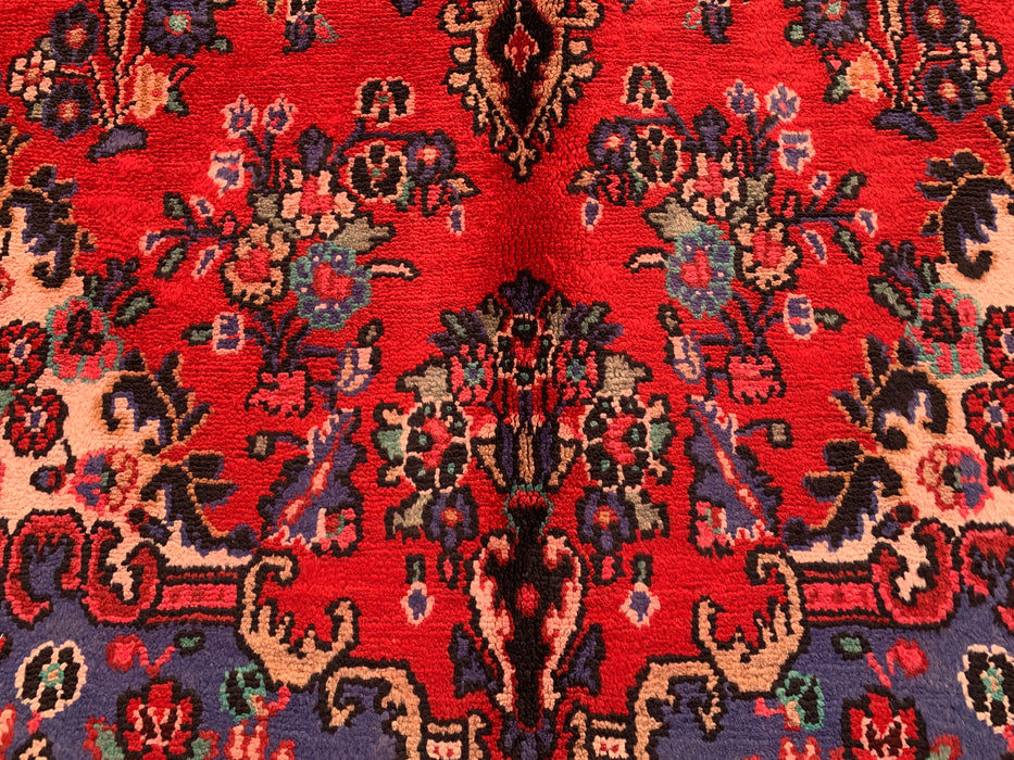 Handgemaakt Perzisch wollen karpet 213x305 - Rood, blauw & ivoor traditioneel Perzisch tapijt met medaillon - Exacte afmeting 315 cm x 216 cm - KBHM-1032