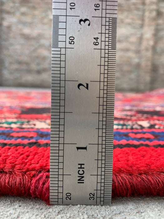 Handgemaakt Perzisch wollen vloerkleed 215x300 cm - Rood, blauw en ivoor traditioneel medaillon Perzisch stijl kleed - Exacte afmeting 297 cm x 216 cm - KBHM-1037