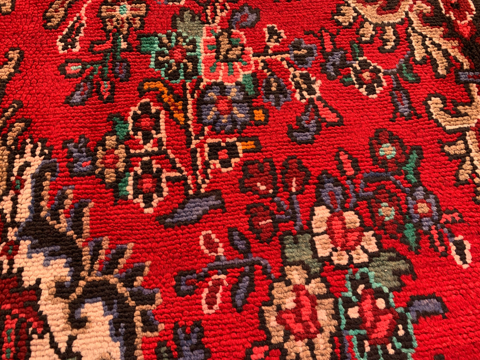 Handgemaakt Perzisch wollen vloerkleed 215x300 cm - Rood, blauw en ivoor traditioneel medaillon Perzisch stijl kleed - Exacte afmeting 297 cm x 216 cm - KBHM-1037