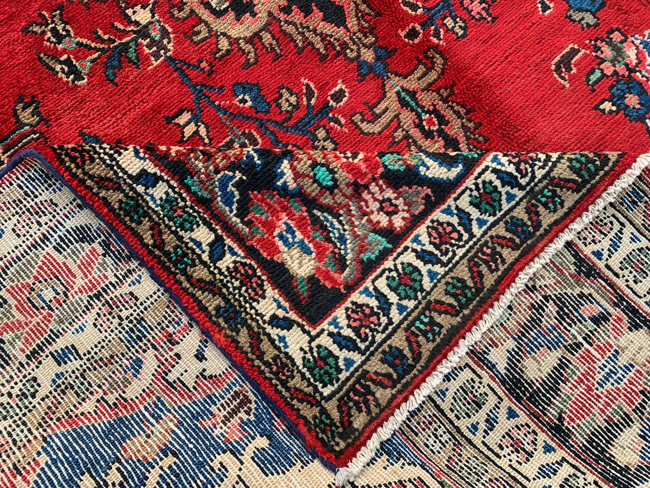 Handgemaakt Perzisch wollen vloerkleed 213x305 cm - Rood, blauw & ivoorkleurig traditioneel Perzisch medaillonkleed - Exacte afmeting 295 cm x 213 cm - KBHM-1047