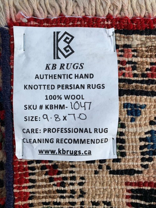 Handgemaakt Perzisch wollen vloerkleed 213x305 cm - Rood, blauw & ivoorkleurig traditioneel Perzisch medaillonkleed - Exacte afmeting 295 cm x 213 cm - KBHM-1047