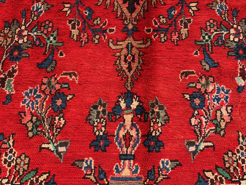 Handgemaakt Perzisch wollen vloerkleed 213x305 cm - Rood, blauw & ivoorkleurig traditioneel Perzisch medaillonkleed - Exacte afmeting 295 cm x 213 cm - KBHM-1047