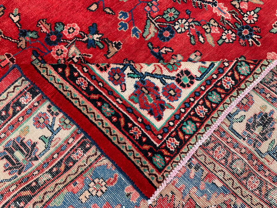 KBHM-1079 Handgeknoopt Perzisch wollen tapijt – 353 cm x 264 cm Rood, blauw & ivoor traditioneel vloerkleed