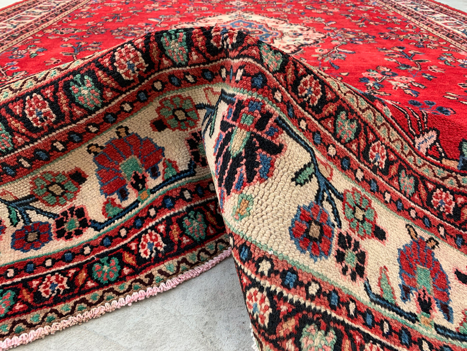 KBHM-1079 Handgeknoopt Perzisch wollen tapijt – 353 cm x 264 cm Rood, blauw & ivoor traditioneel vloerkleed