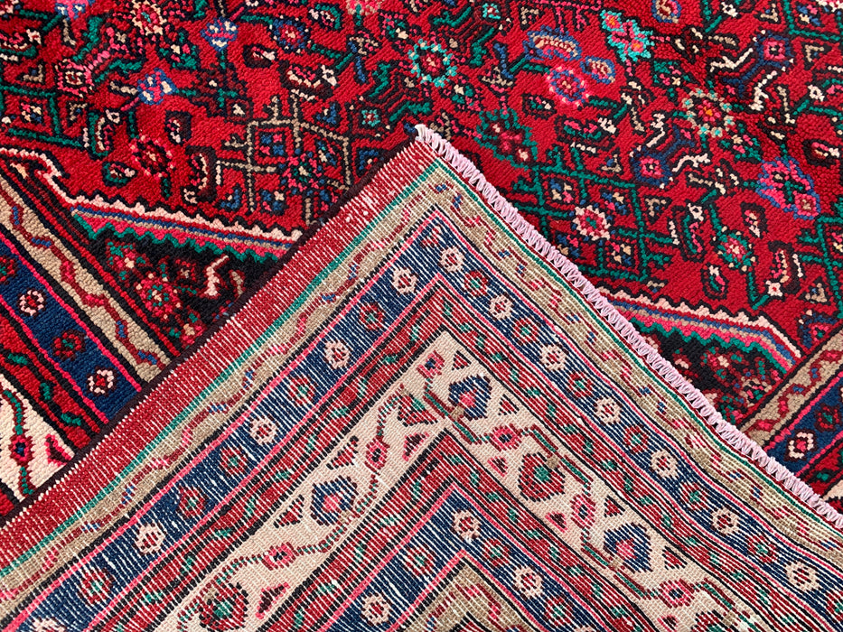 Handgeweven Perzisch wollen vloerkleed 213x305 cm - Rood, blauw & ivoor traditioneel Perzisch stijl vloerkleed - Exacte afmetingen 305 x 213 cm - KBHM-1091