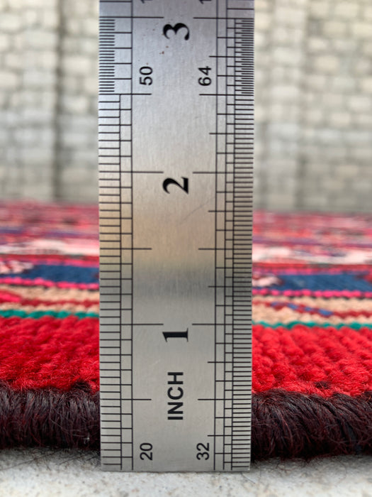Handgeweven Perzisch wollen vloerkleed 213x305 cm - Rood, blauw & ivoor traditioneel Perzisch stijl vloerkleed - Exacte afmetingen 305 x 213 cm - KBHM-1091