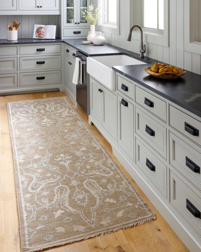 Almeria Hand Knotted Rug — Light Brown / Cream | ALM-2304 - colour & pattern