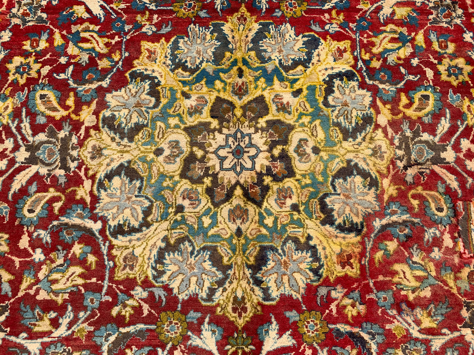 Handgeknoopt Perzisch wollen vloerkleed 264 cm x 135 cm – Rood bloemmotief uniek karpet – KBHM-1111