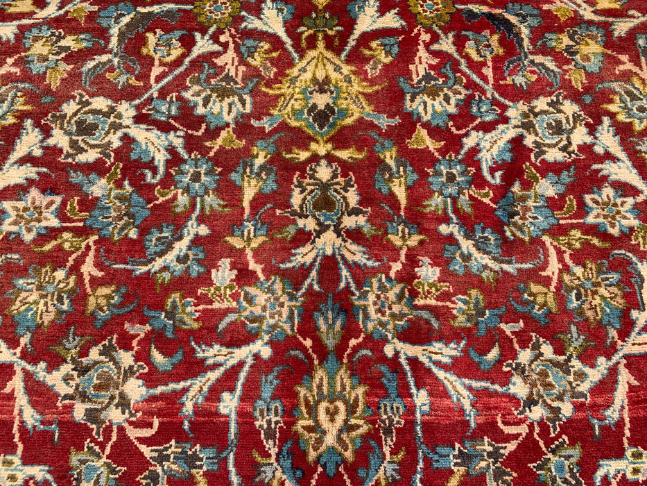 Handgeknoopt Perzisch wollen vloerkleed 264 cm x 135 cm – Rood bloemmotief uniek karpet – KBHM-1111
