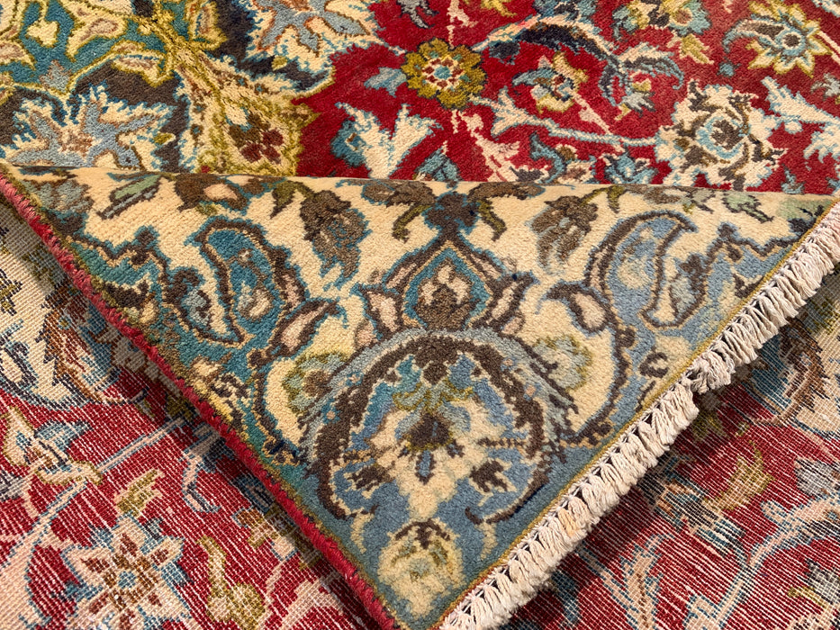 Handgeknoopt Perzisch wollen vloerkleed 264 cm x 135 cm – Rood bloemmotief uniek karpet – KBHM-1111