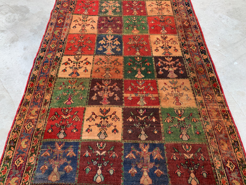 Hand-Knotted Persian Wool Rug 4'5 x 6'7 Multicolor Garden Panel Design | KBHM-1115