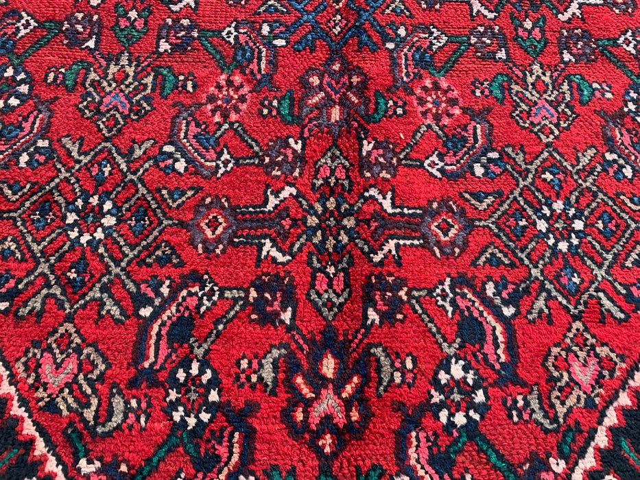 Handgemaakt Perzisch wollen vloerkleed 213x305 cm - Perzisch stijl kleed in rood & marineblauw - Exacte afmeting 310 cm x 211 cm - KBHM-1116