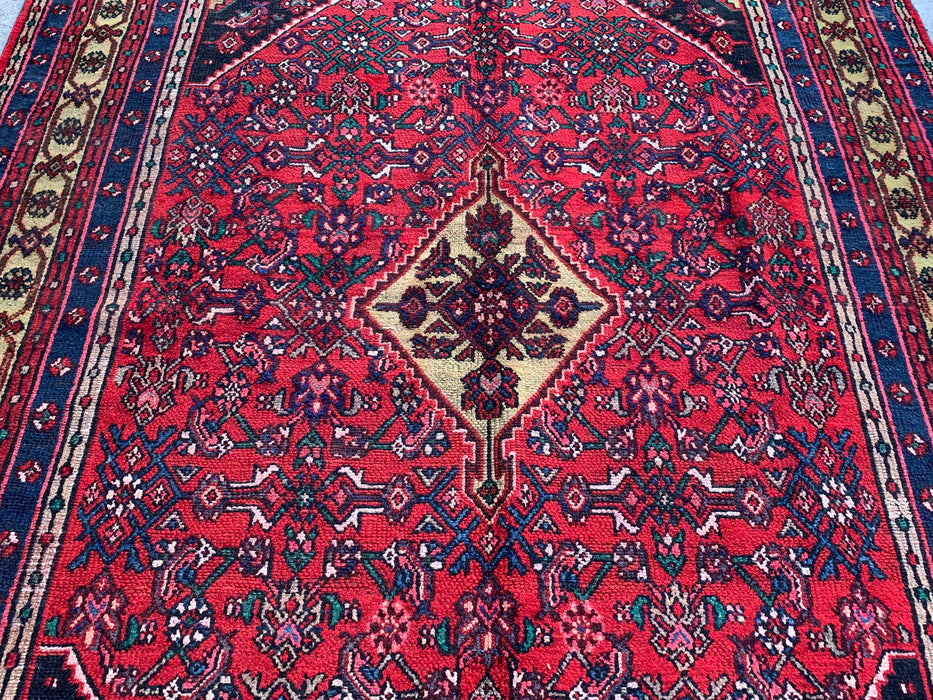 Handgemaakt Perzisch wollen vloerkleed 213x305 cm - Perzisch stijl kleed in rood & marineblauw - Exacte afmeting 310 cm x 211 cm - KBHM-1116
