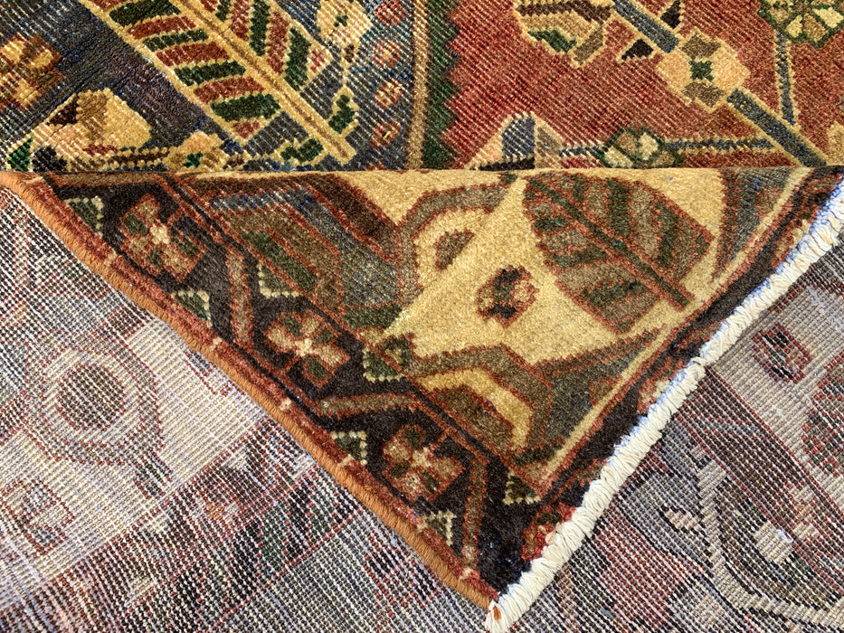 Hand-Knotted Persian Wool Rug 6'1" x 4'8" – Tribal Geometric Beige & Earth Tone Area Rug – kbhm-1117