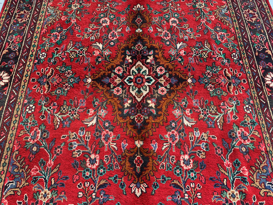 9'10 x 7'0 Rood Blauw Handgeknoopt Perzisch Wollen Tapijt – KBHM-1122
