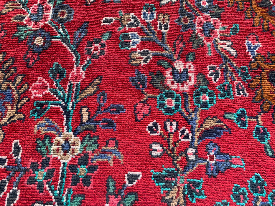 9'10 x 7'0 Rood Blauw Handgeknoopt Perzisch Wollen Tapijt – KBHM-1122