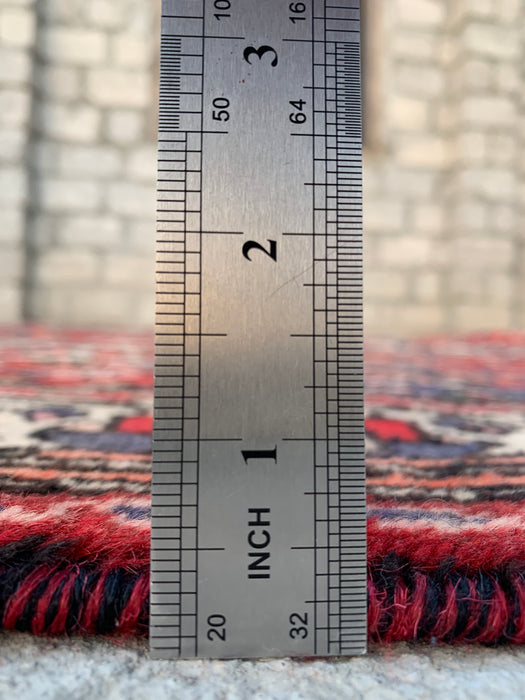 Handgeknoopt Perzisch wollen tapijt 10'0 x 5'6 – Koraal, marineblauw & ivoor | KBHM-1123