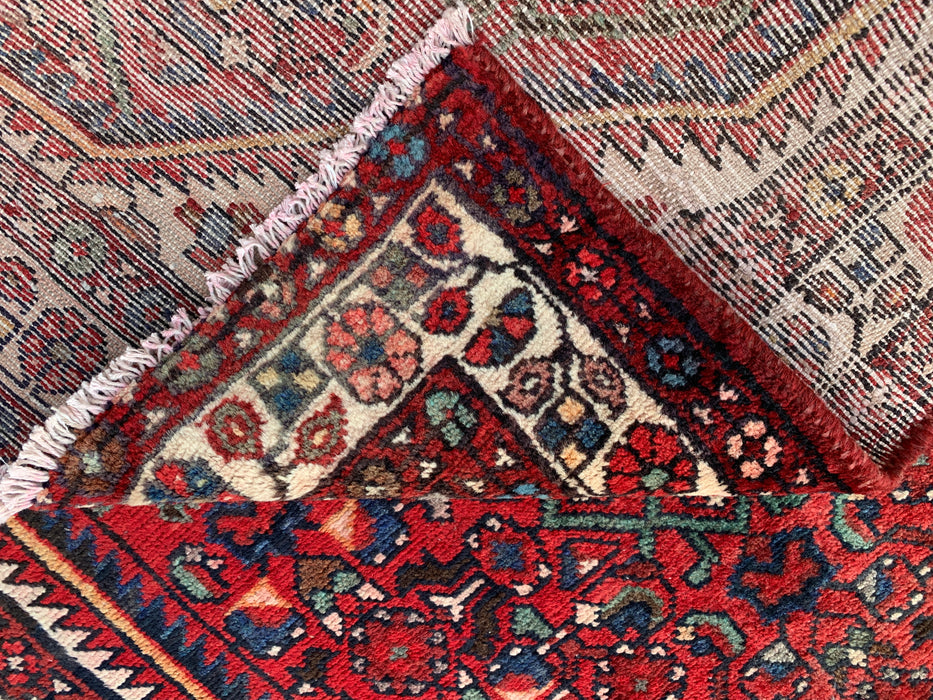 Handgeknoopt Perzisch loper tapijt 315 x 107 cm Rood Ivoor Wollen Vloerkleed | KBHM-1124