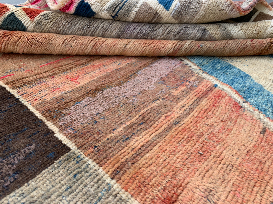 Handgemaakt Perzisch wollen vloerkleed 7x10 - Veelkleurig geometrisch kleed in Perzische stijl - Exacte afmeting 6'6" x 9'6" - KBHM-1134
