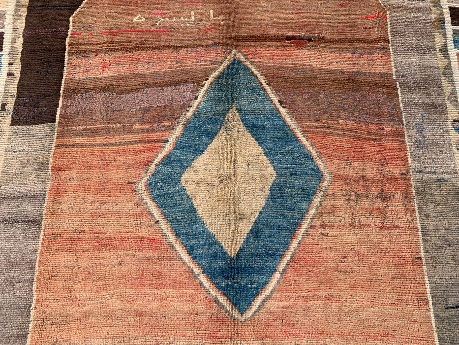 Handgemaakt Perzisch wollen vloerkleed 7x10 - Veelkleurig geometrisch kleed in Perzische stijl - Exacte afmeting 6'6" x 9'6" - KBHM-1134